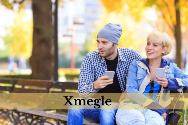 A person using Xmegle on their laptop to chat with strangers.